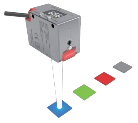 White LED light source long distance color mark sensor